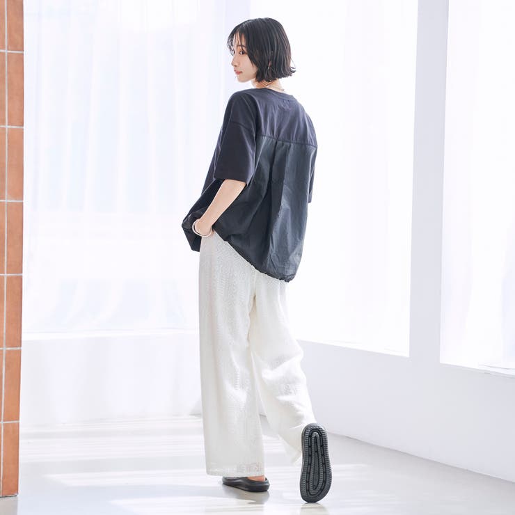 【C.mt】布帛ドッキングドロストT | coen【women】 | 詳細画像15 