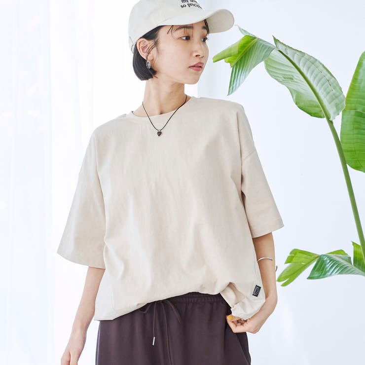 BEIGE | 【C.mt】布帛ドッキングドロストT | coen【women】