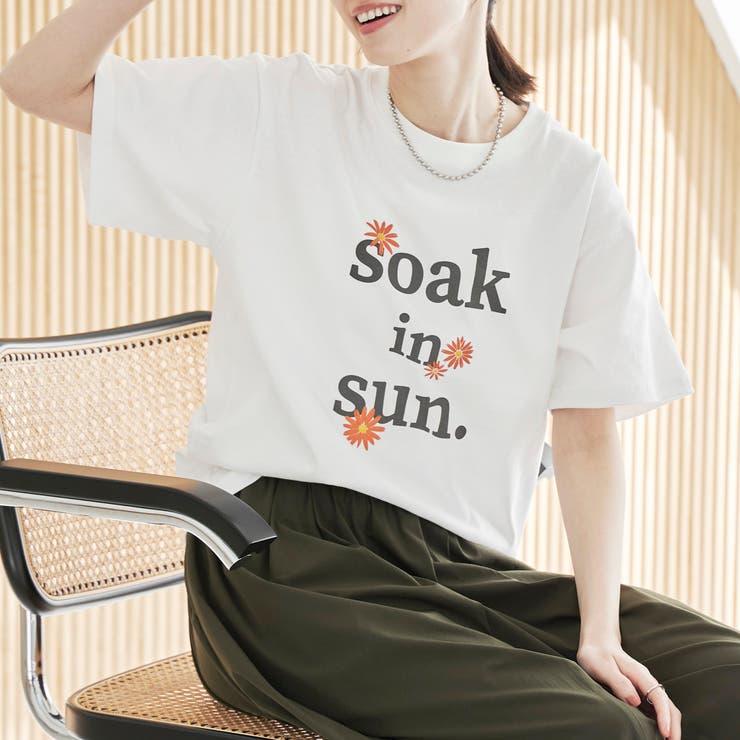OFF WHITE | 【スザンヌさんコラボ】Suuフラワーロゴ プリントT | coen【women】