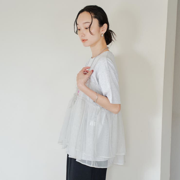 【セットアイテム】ラメチュールキャミセットロゴTシャツ | coen【women】 | 詳細画像18 