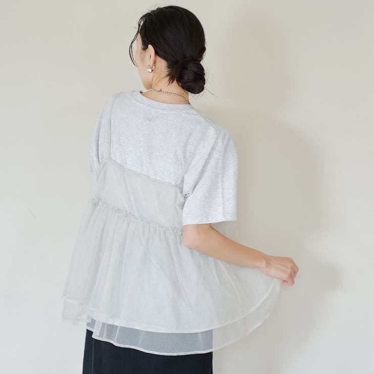 【セットアイテム】ラメチュールキャミセットロゴTシャツ | coen【women】 | 詳細画像19 