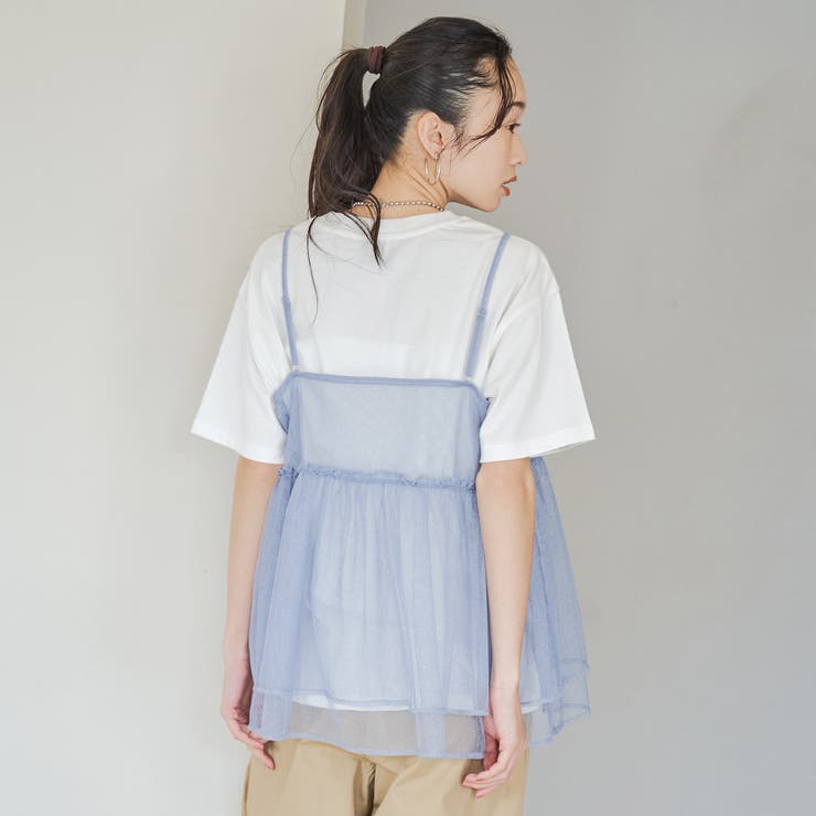 【セットアイテム】ラメチュールキャミセットロゴTシャツ | coen【women】 | 詳細画像25 