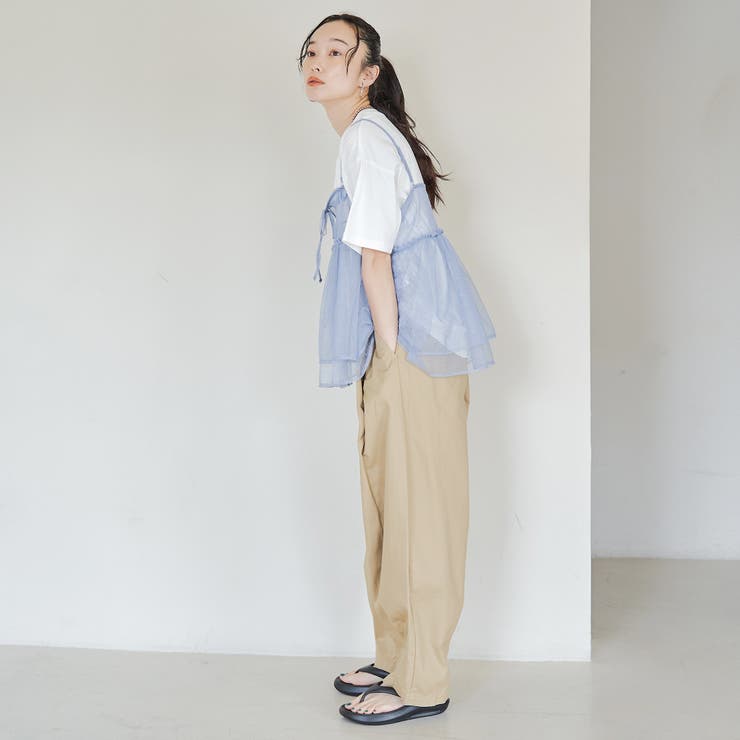 【セットアイテム】ラメチュールキャミセットロゴTシャツ | coen【women】 | 詳細画像28 