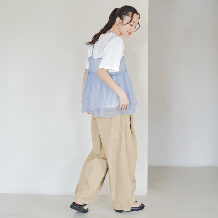 【セットアイテム】ラメチュールキャミセットロゴTシャツ | coen【women】 | 詳細画像29 