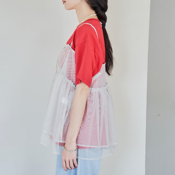 【セットアイテム】ラメチュールキャミセットロゴTシャツ | coen【women】 | 詳細画像31 