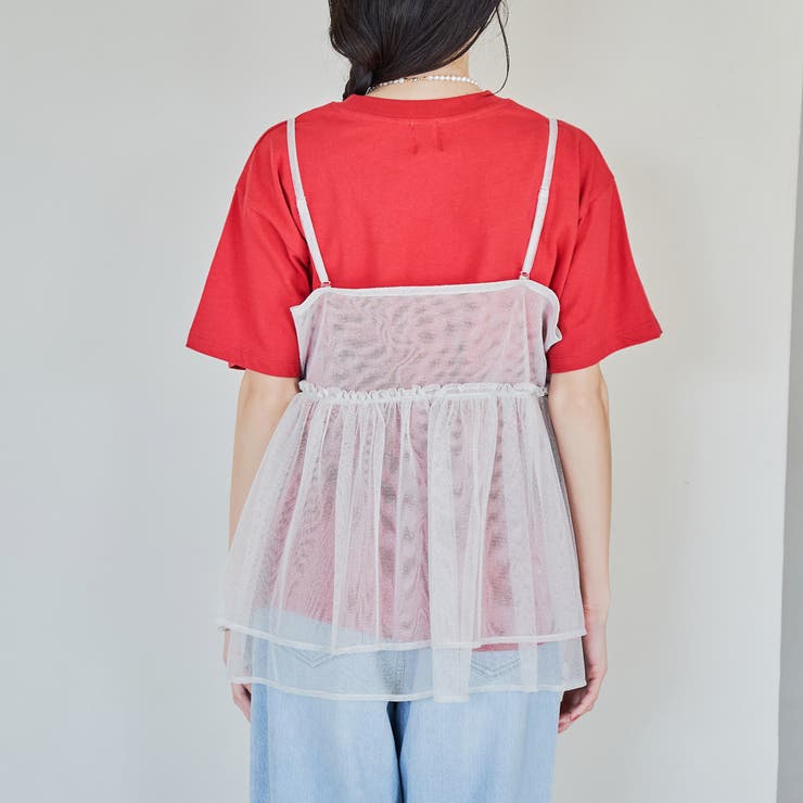 【セットアイテム】ラメチュールキャミセットロゴTシャツ | coen【women】 | 詳細画像32 