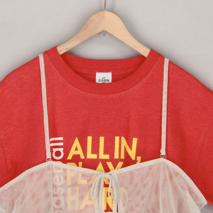 【セットアイテム】ラメチュールキャミセットロゴTシャツ | coen【women】 | 詳細画像35 