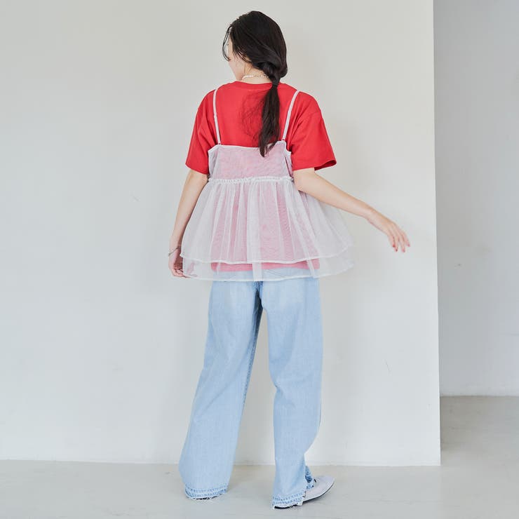 【セットアイテム】ラメチュールキャミセットロゴTシャツ | coen【women】 | 詳細画像7 