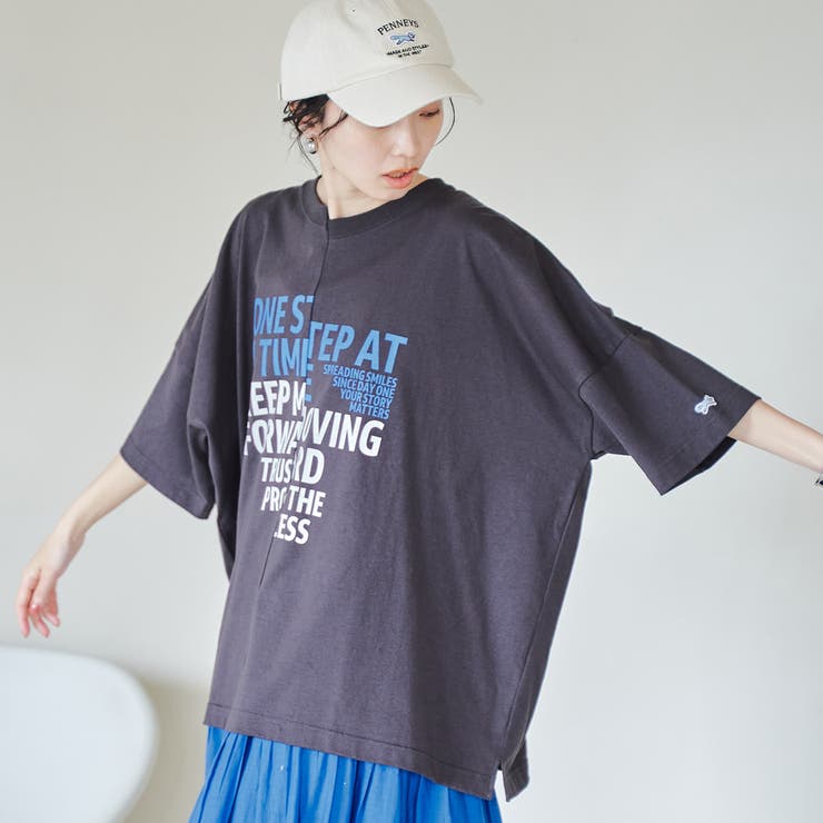 DK.GRAY | PENNEYS別注 リメイクBIG-Tシャツ | coen【women】