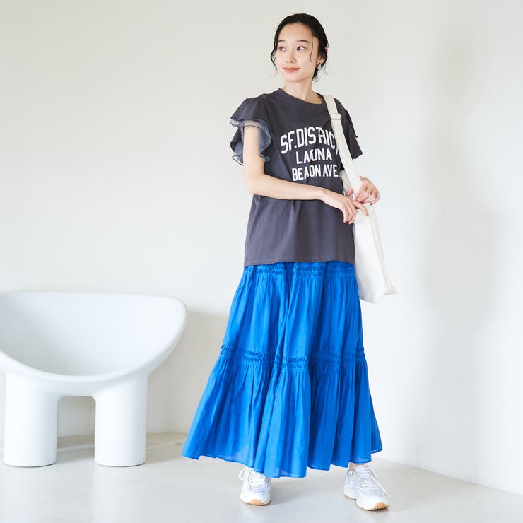 チュールレイヤーフリルスリーブTシャツ | coen【women】 | 詳細画像15 