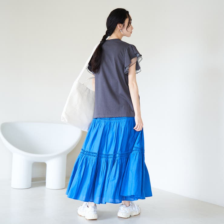 チュールレイヤーフリルスリーブTシャツ | coen【women】 | 詳細画像16 