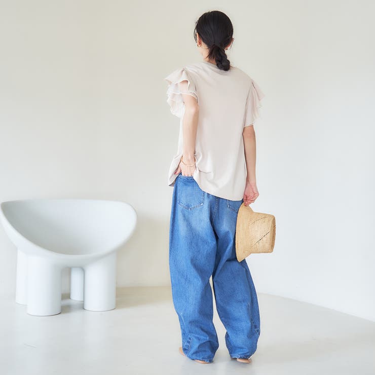 チュールレイヤーフリルスリーブTシャツ | coen【women】 | 詳細画像22 