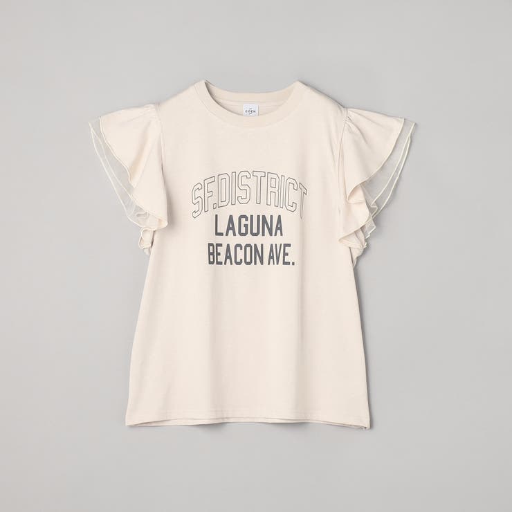 チュールレイヤーフリルスリーブTシャツ | coen【women】 | 詳細画像23 