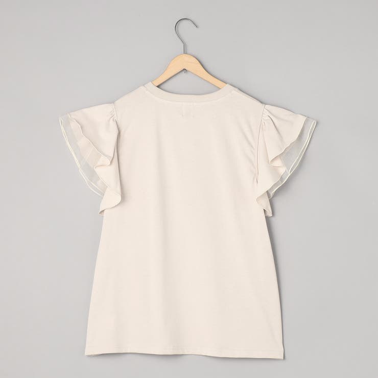 チュールレイヤーフリルスリーブTシャツ | coen【women】 | 詳細画像24 