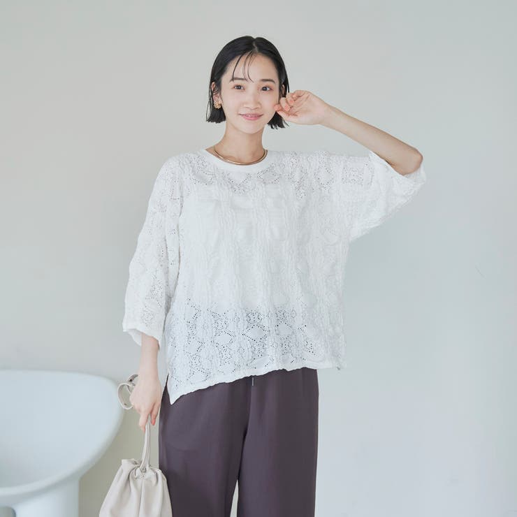 レースライクカットソードロストTシャツ | coen【women】 | 詳細画像4 