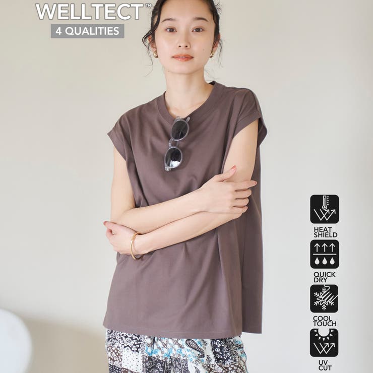 MOCA | 【UVカット・接触冷感】WELLTECT USA ノースリーブTシャツ | coen【women】
