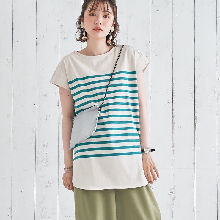 パネルボーダーフレンチスリーブtシャツ 品番 Coew Coen Outlet コーエンアウトレット のレディースファッション通販 Shoplist ショップリスト