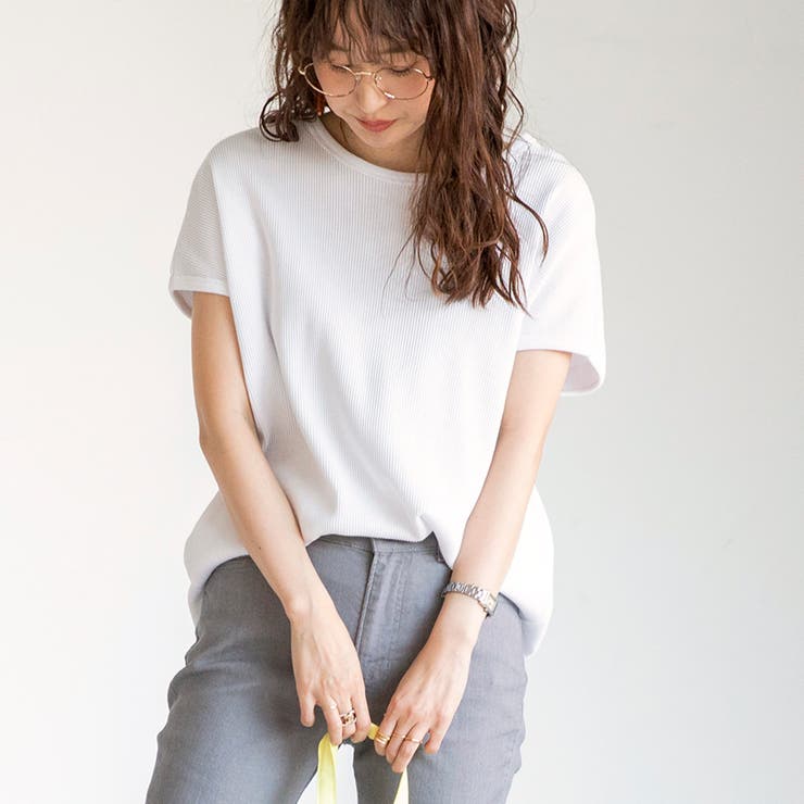 クルーネックショートスリーブワッフルtシャツ 品番 Coew Coen Outlet コーエン アウトレット のレディースファッション通販 Shoplist ショップリスト
