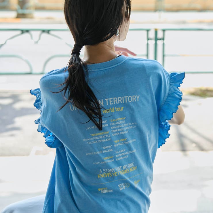 ピグメントアソートフリルTシャツ[品番：COEW0005748]｜coen【women