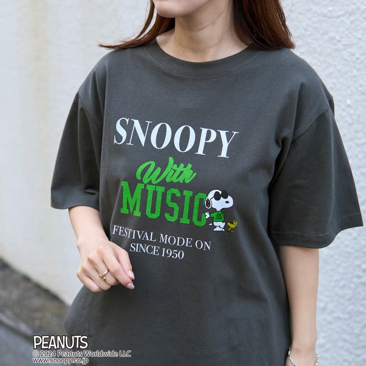 DK.GRAY | PEANUTS(ピーナッツ)×coen プリントTシャツ | coen【women】