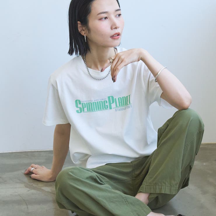 チュールキャミ付きロゴTシャツ | coen【women】 | 詳細画像11 