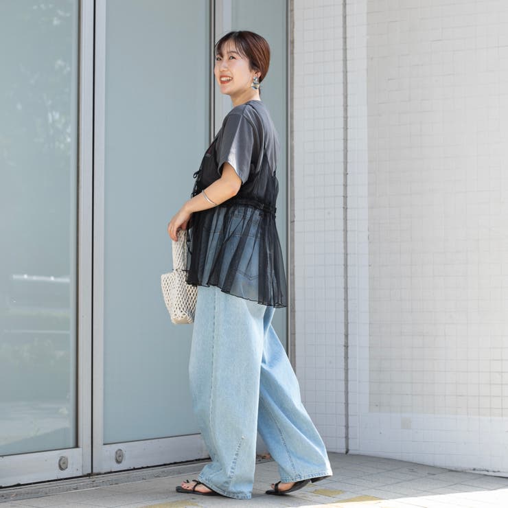 チュールキャミ付きロゴTシャツ | coen【women】 | 詳細画像17 