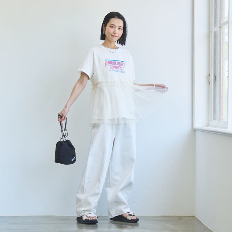 チュールキャミ付きロゴTシャツ | coen【women】 | 詳細画像26 