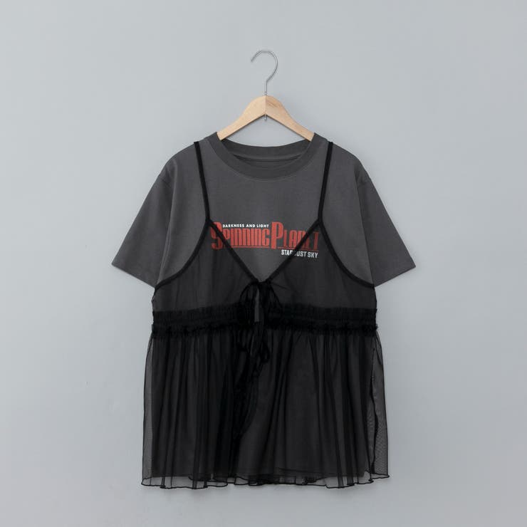 チュールキャミ付きロゴTシャツ | coen【women】 | 詳細画像37 