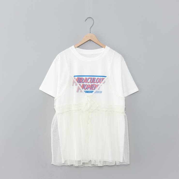 チュールキャミ付きロゴTシャツ | coen【women】 | 詳細画像39 