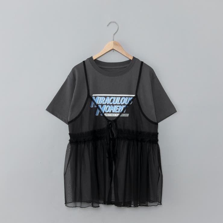 チュールキャミ付きロゴTシャツ | coen【women】 | 詳細画像45 