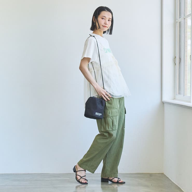 チュールキャミ付きロゴTシャツ | coen【women】 | 詳細画像8 