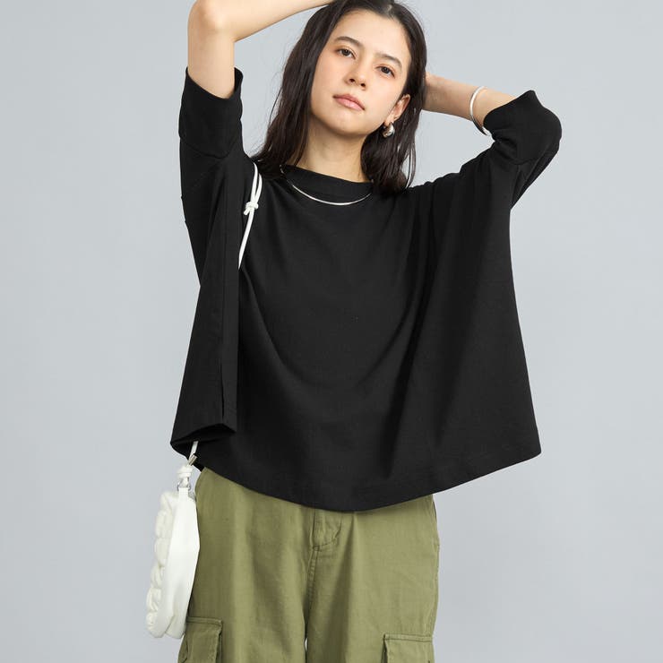 BLACK | SARAH TWISTテントシルエットプルオーバー | coen【women】