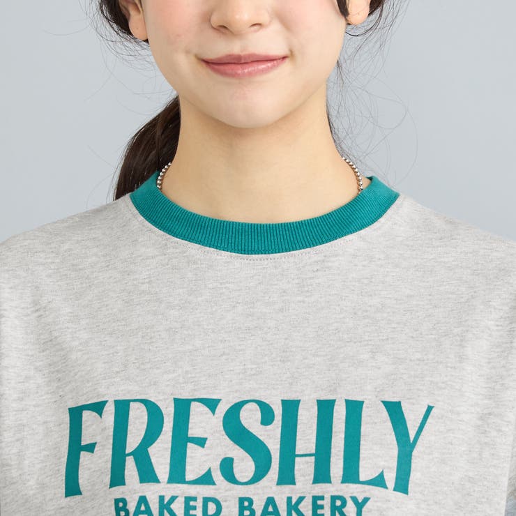 ロゴプリントリンガーTシャツ[品番：COEW0005433]｜coen【women