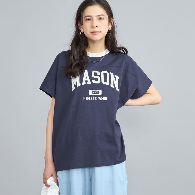 MASON（メイソン）別注フットボールロゴTシャツ [品番：COEW0005467]｜coen【women】（コーエン）のレディースファッション通販｜SHOPLIST（ショップリスト）