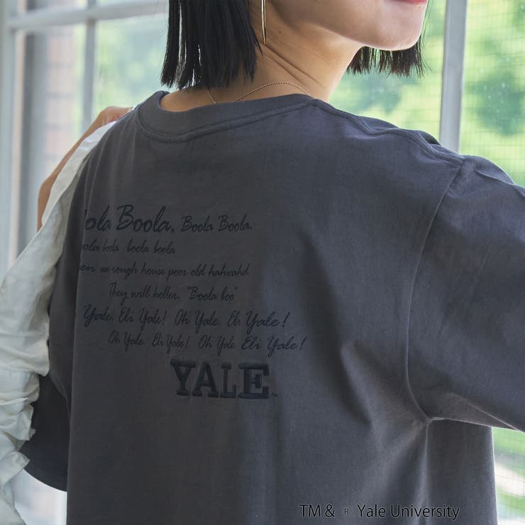 YALE別注ロゴプリントバック刺繍Tシャツ | coen【women】 | 詳細画像14 