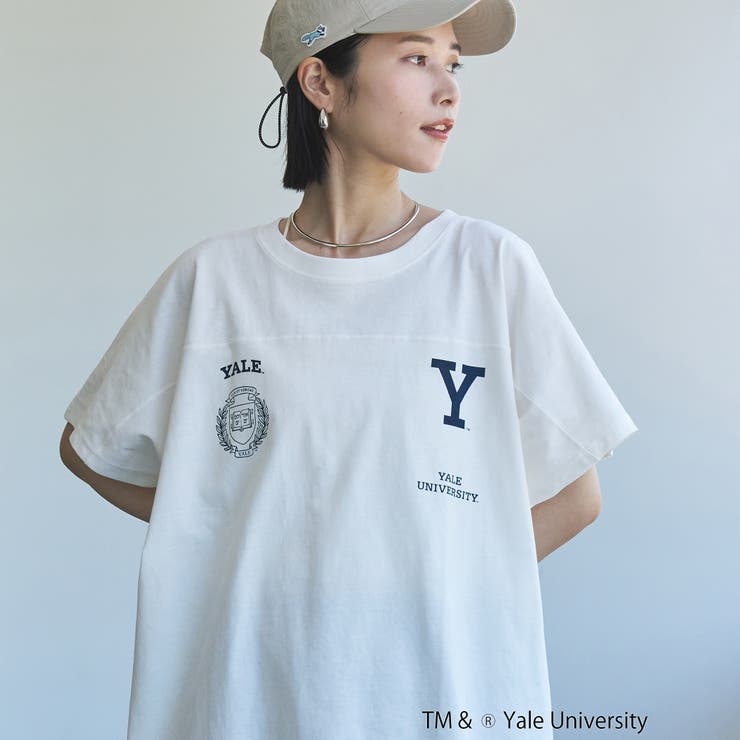 YALE別注ロゴプリントビッグフットボールTシャツ | coen【women】 | 詳細画像1 