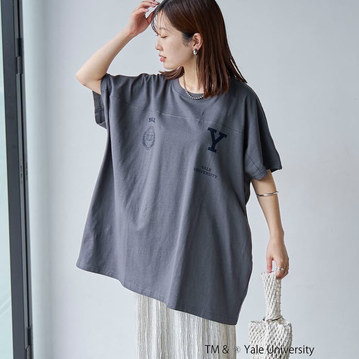 YALE別注ロゴプリントビッグフットボールTシャツ | coen【women】 | 詳細画像19 