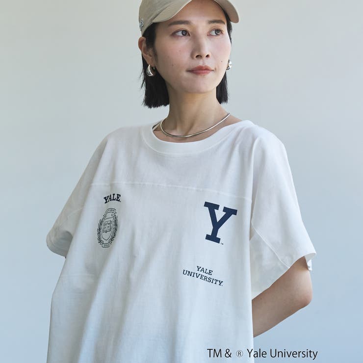 YALE別注ロゴプリントビッグフットボールTシャツ | coen【women】 | 詳細画像2 