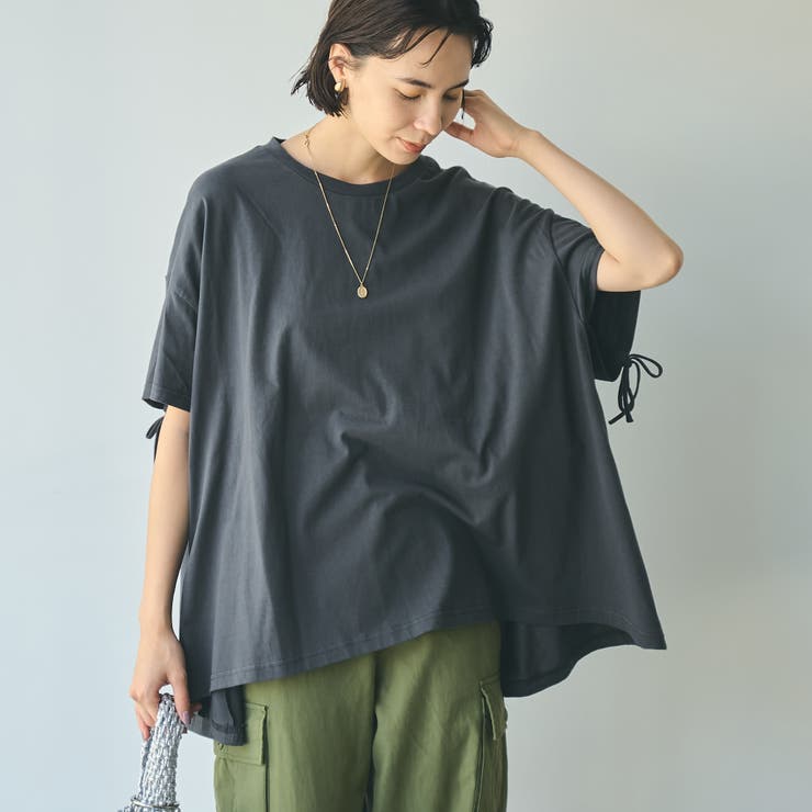 DK.GRAY | バックドロストゆるTシャツ | coen【women】
