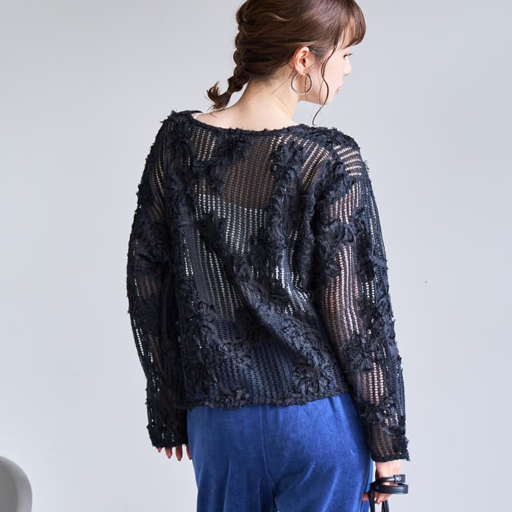 3Dフラワーメッシュカーディガン | coen【women】 | 詳細画像10 