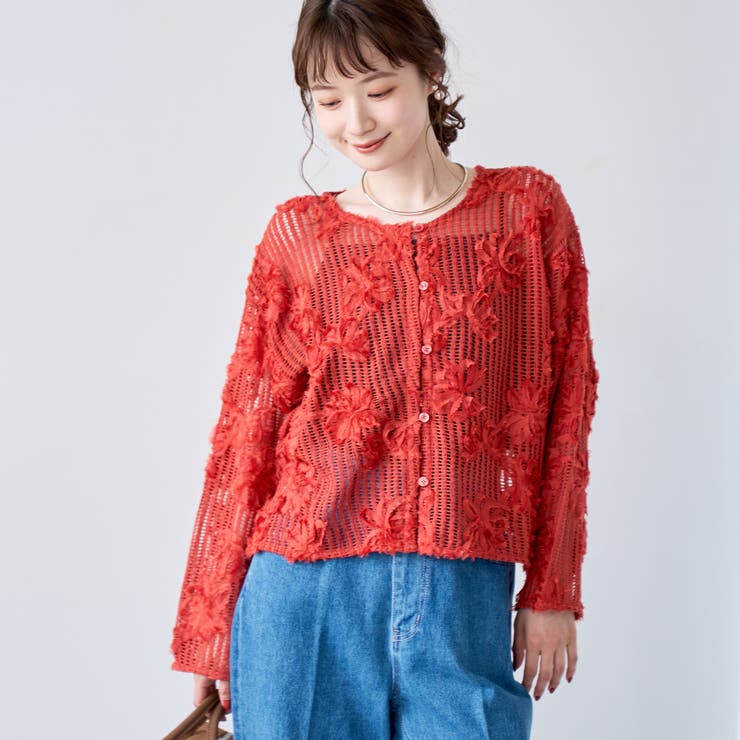 3Dフラワーメッシュカーディガン | coen【women】 | 詳細画像14 