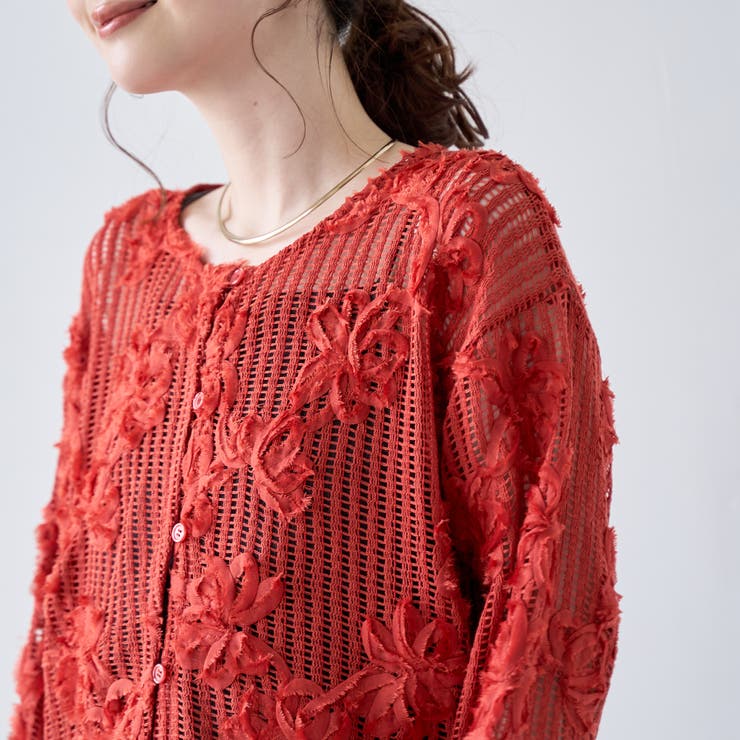 3Dフラワーメッシュカーディガン | coen【women】 | 詳細画像16 