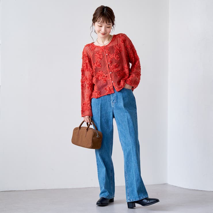 3Dフラワーメッシュカーディガン | coen【women】 | 詳細画像17 