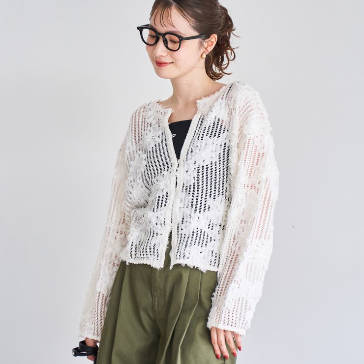 3Dフラワーメッシュカーディガン | coen【women】 | 詳細画像2 