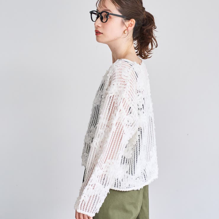3Dフラワーメッシュカーディガン | coen【women】 | 詳細画像3 