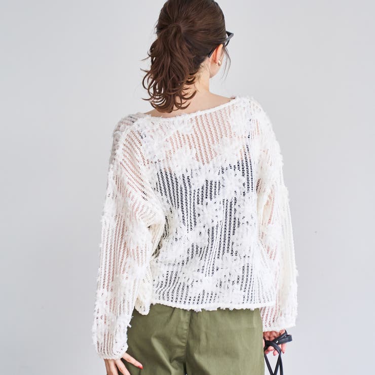 3Dフラワーメッシュカーディガン | coen【women】 | 詳細画像4 