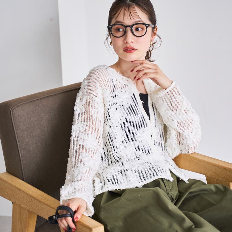 3Dフラワーメッシュカーディガン | coen【women】 | 詳細画像5 