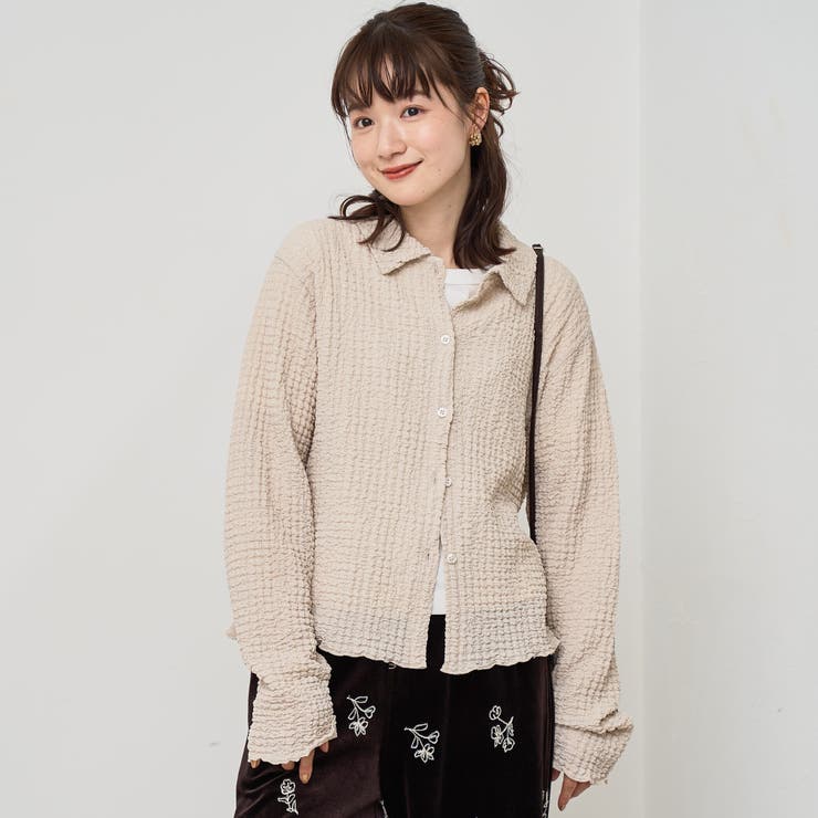 ポコポコショートシャツカーディガン | coen【women】 | 詳細画像7 