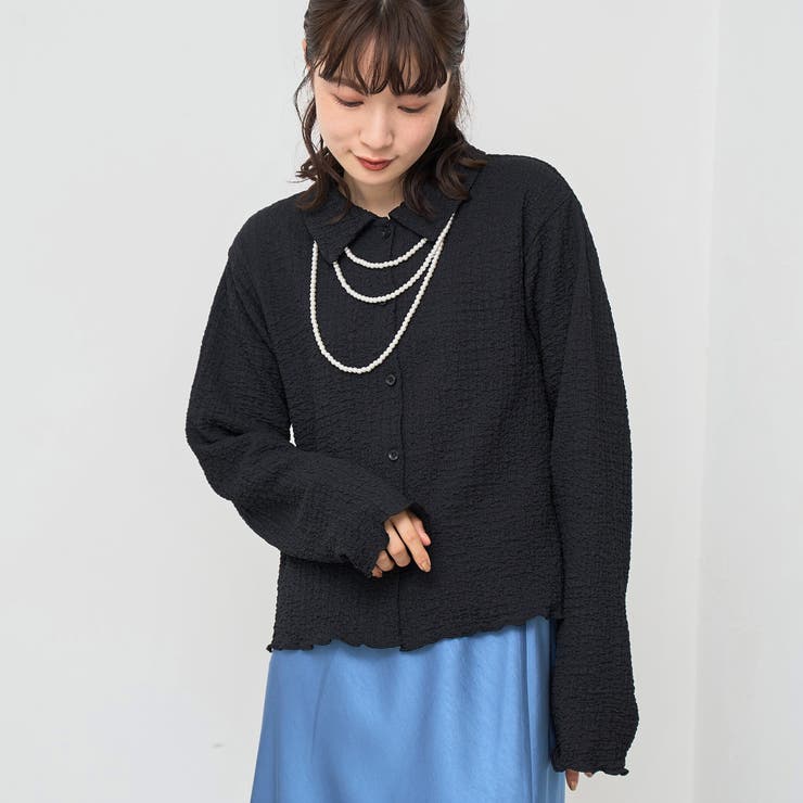 BLACK | ポコポコショートシャツカーディガン | coen【women】