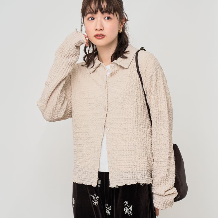 BEIGE | ポコポコショートシャツカーディガン | coen【women】